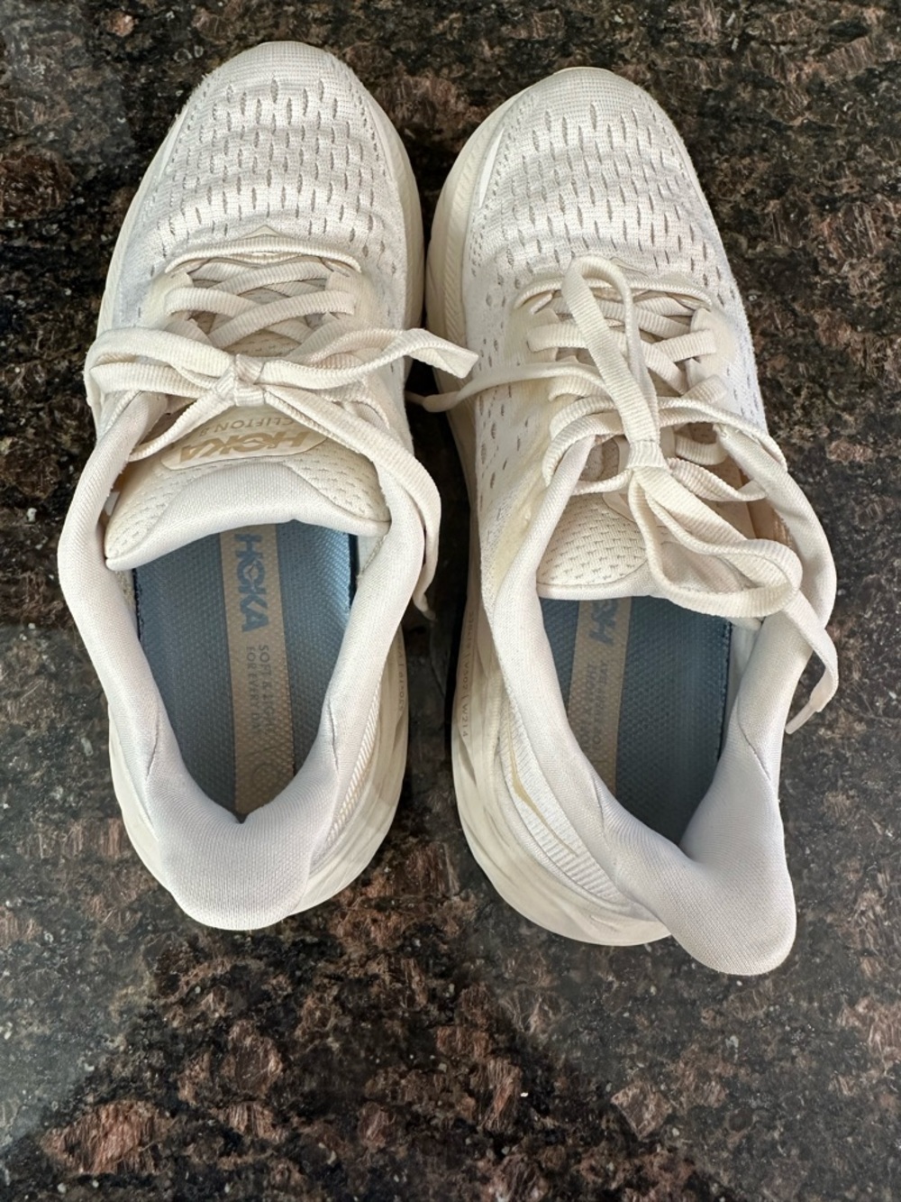 Hoka Women's Cream/White Running Sneakers Women’s 5 - Picture 5 of 10